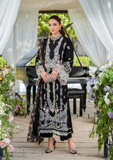 3-PC Unstitched Embordered Luxury Lawn By Elaf | ELH-6A SERENA